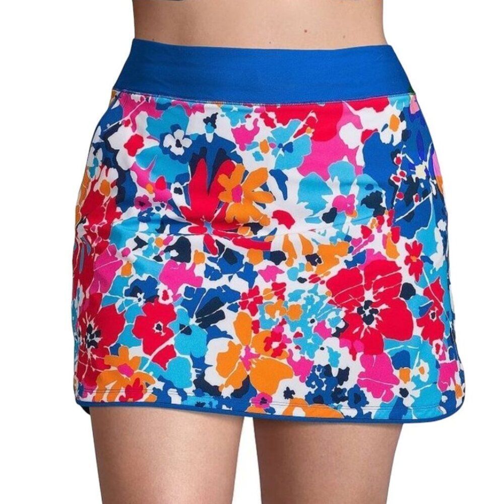 Lands' End Tropical Swim Board Skort Size 6 Activewear